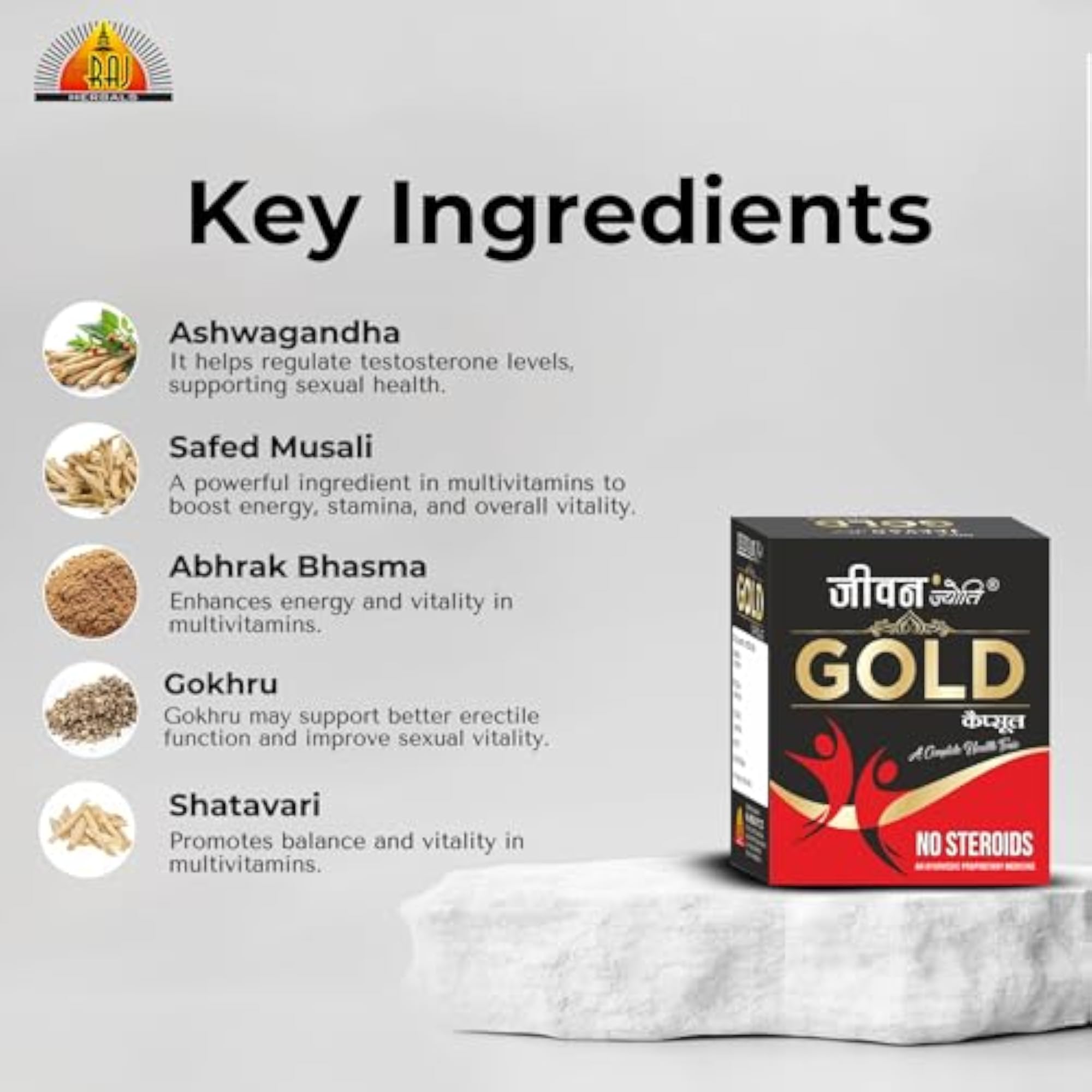 Raj Herbals Jeevan Jyoti Capsule - 2 Boxes